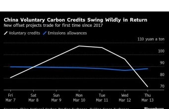 Perdagangan kredit karbon baru di Cina meminta ayunan harga liar