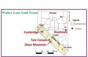 Walker Lane Resources Ltd. Options Three Properties in the Walker Lane Gold Trend in Nevada from Silver Range Resources Ltd.